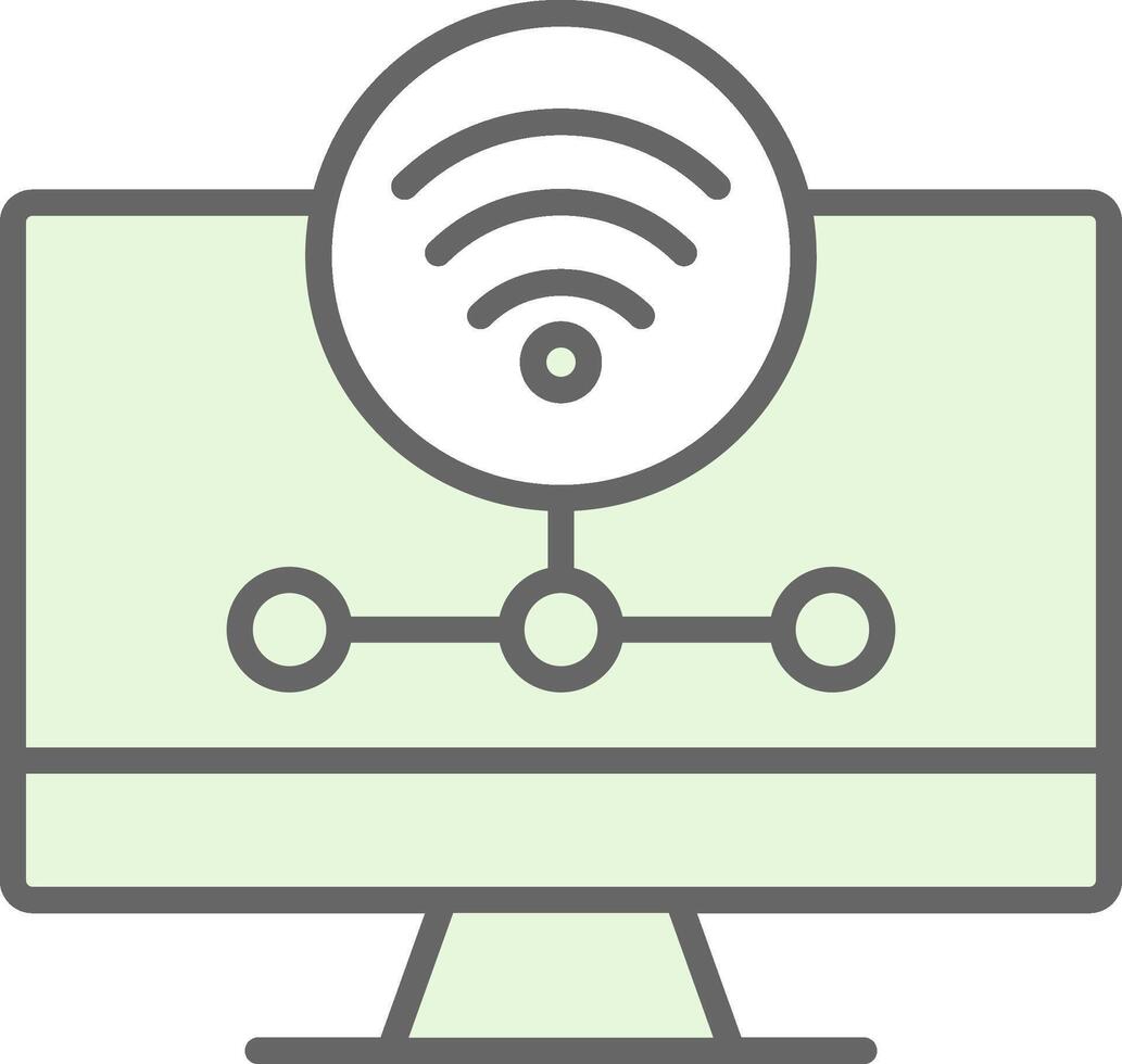 Wifi Server Fillay Icon Design vector