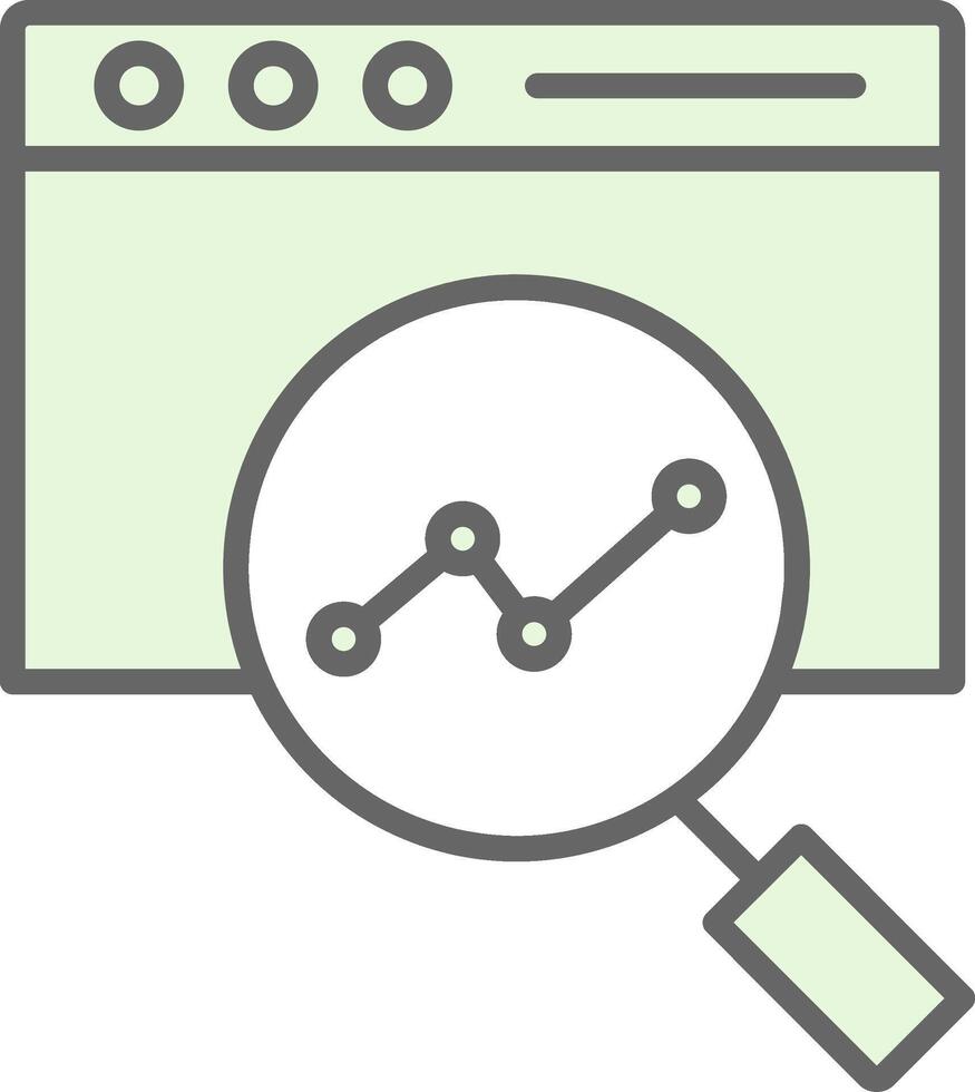 Web Monitoring Fillay Icon Design vector