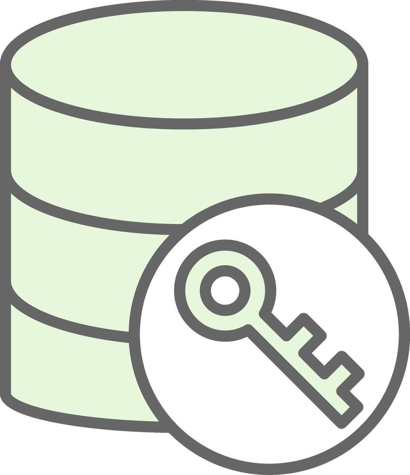 Database Encryption Fillay Icon Design vector