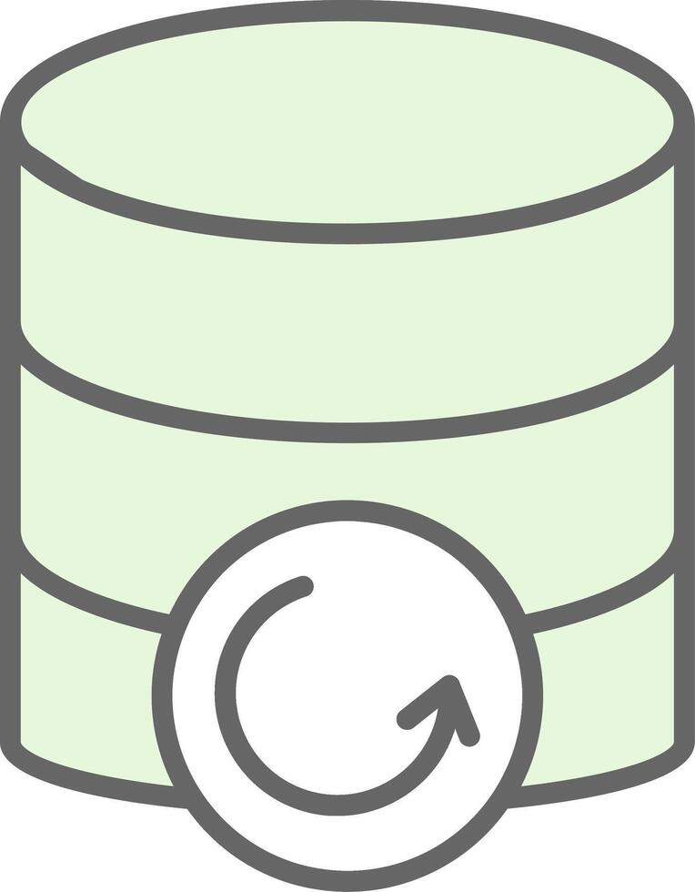 Database Backup Fillay Icon Design vector