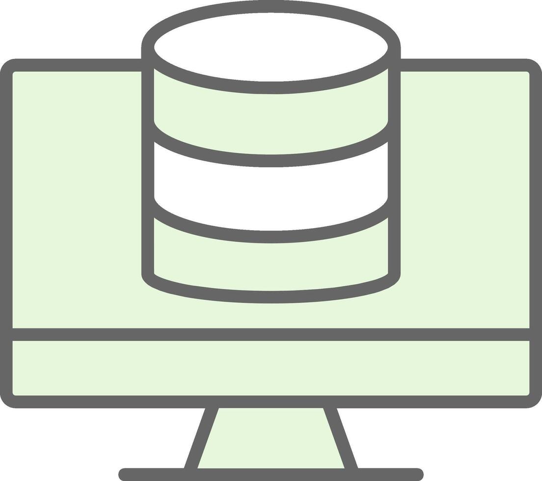 OnLine Circle Multi Circle Database Fillay Icon Design vector