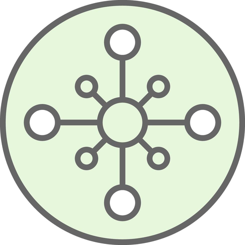 Network Hub Fillay Icon Design vector