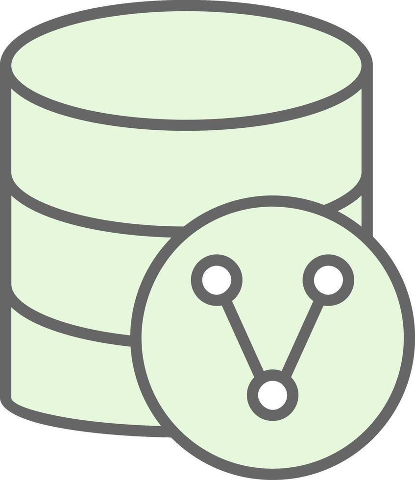 Database Sharing Fillay Icon Design vector