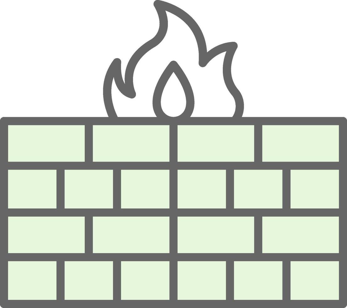 Firewall Fillay Icon Design vector