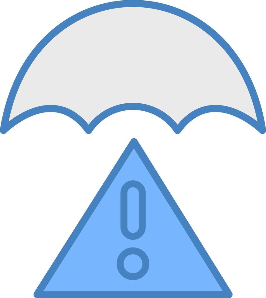 Sign Line Filled Blue Icon vector