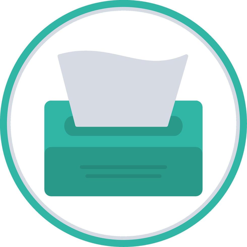 Tissue Paper Flat Circle Icon vector