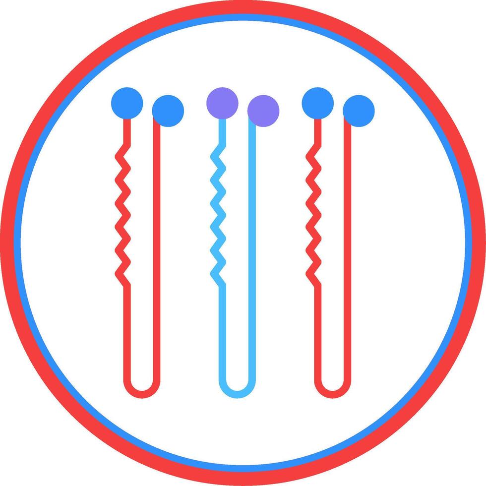 Bobby Pin Flat Circle Icon vector