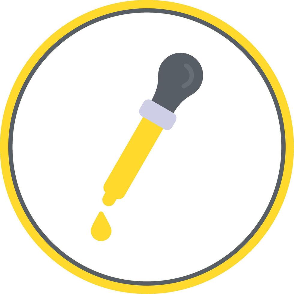 Dropper Flat Circle Icon vector