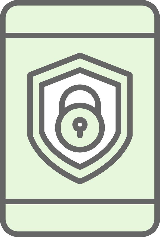 Security mobile Lock Fillay Icon Design vector