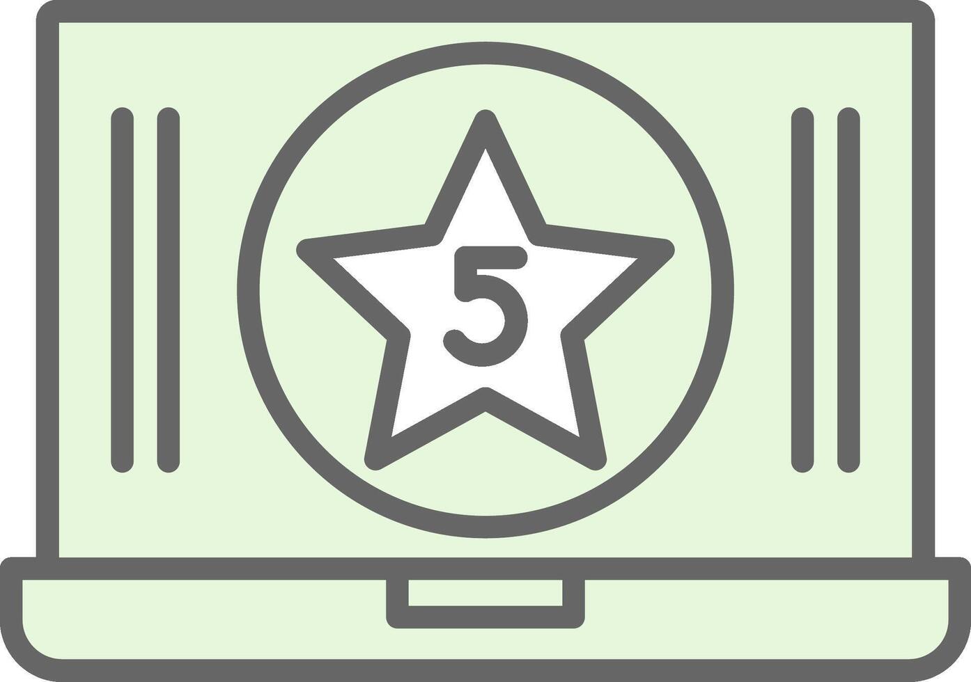 Five Star Content Fillay Icon Design vector