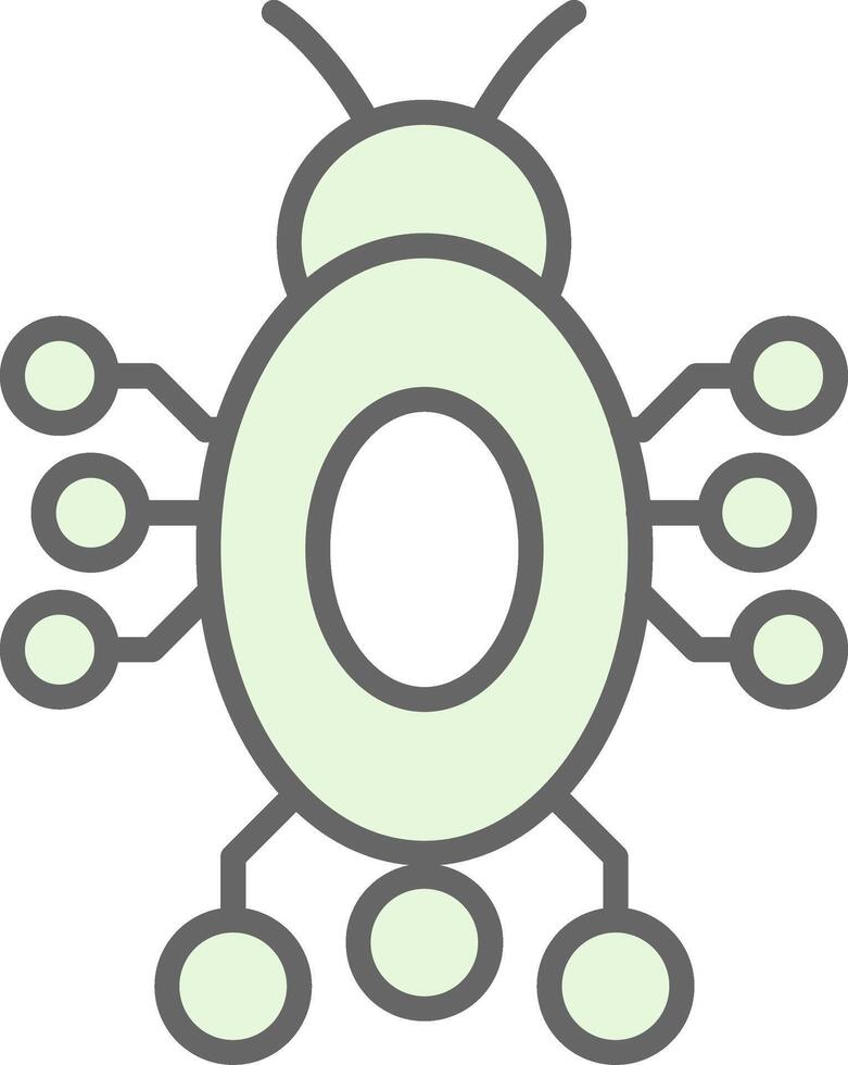 Digital Bug Fillay Icon Design vector