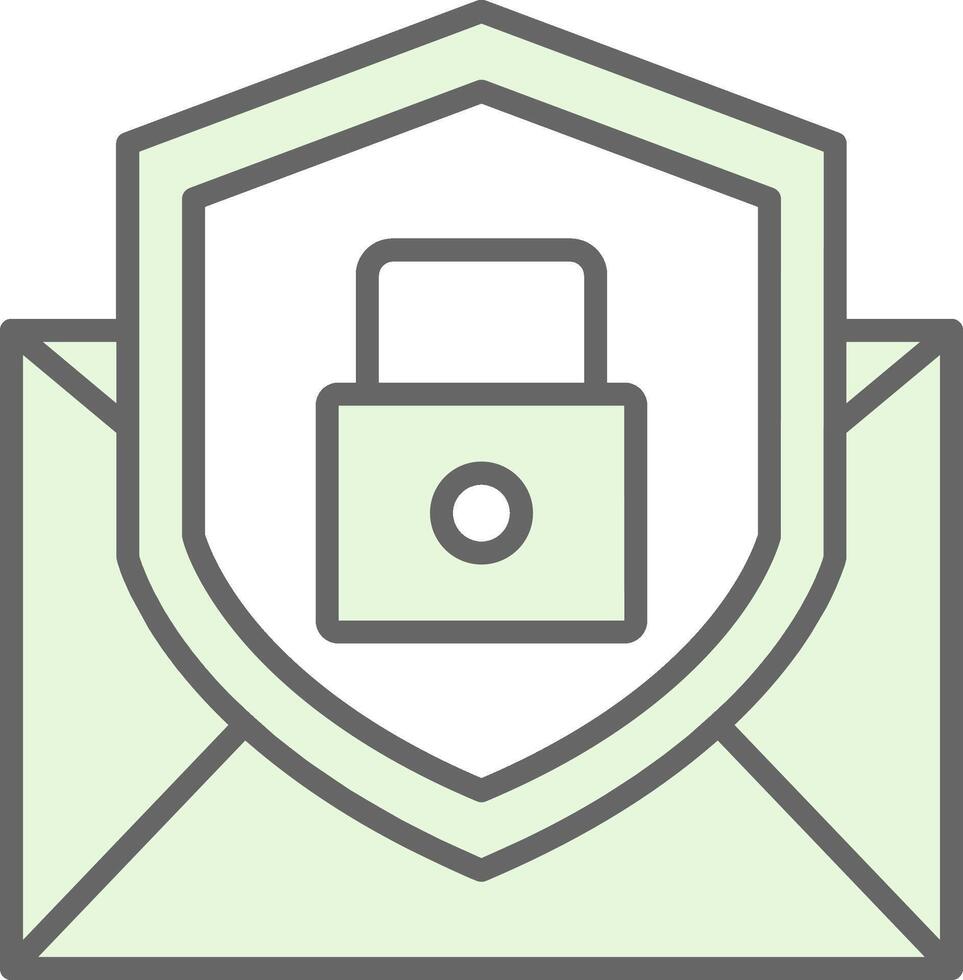 Email Protection Fillay Icon Design vector