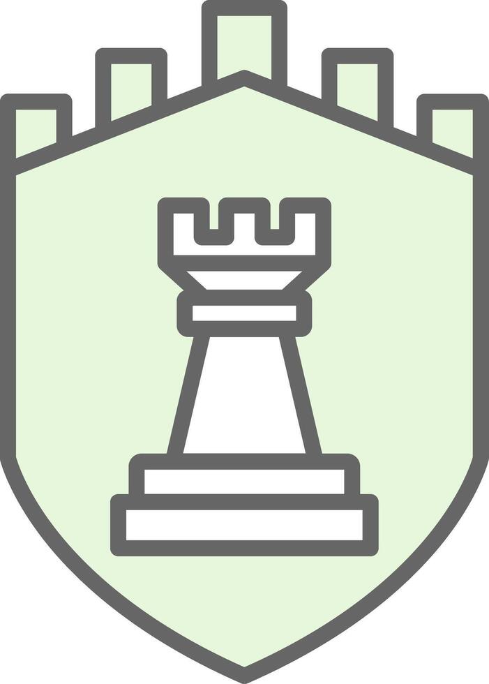 Security Castle Strategies Fillay Icon Design vector
