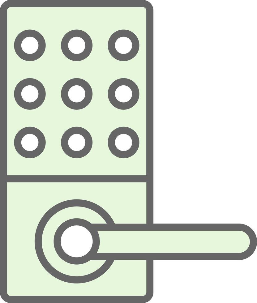 Lock Digital Fillay Icon Design vector