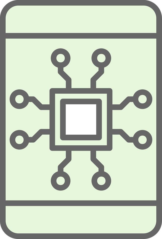 Mobile Technology Fillay Icon Design vector