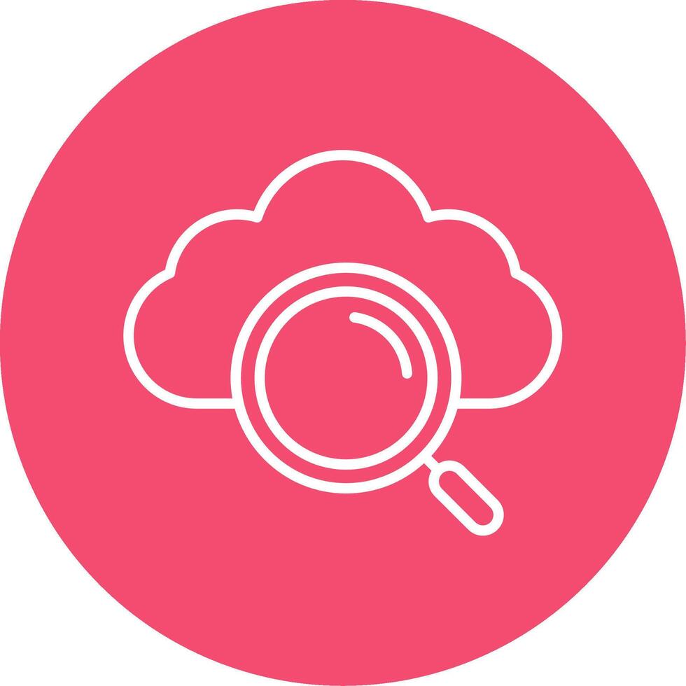 Cloud Computing Multi Color Circle Icon vector