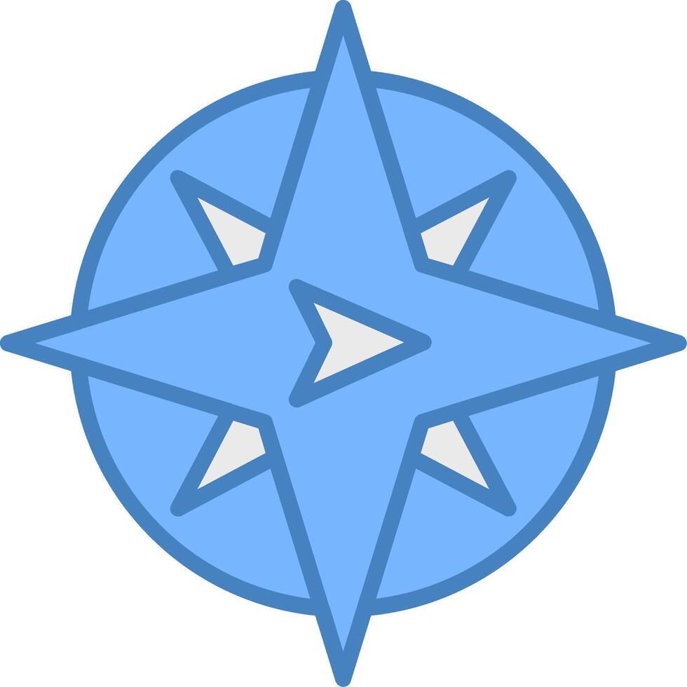 East Line Filled Blue Icon vector