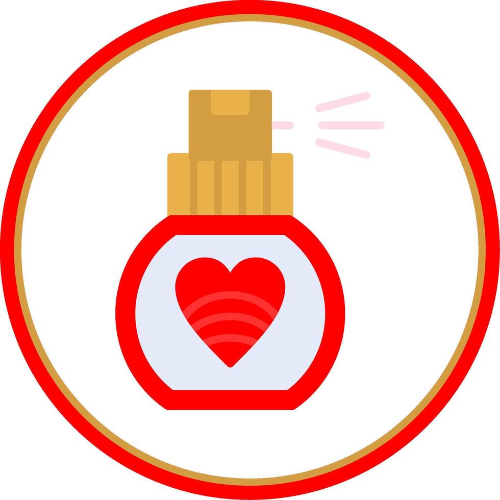 Perfume Flat Circle Icon vector