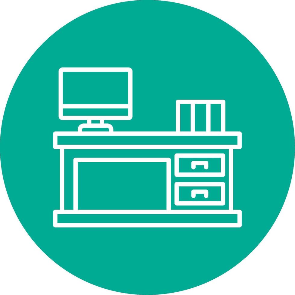 Work Space Multi Color Circle Icon vector