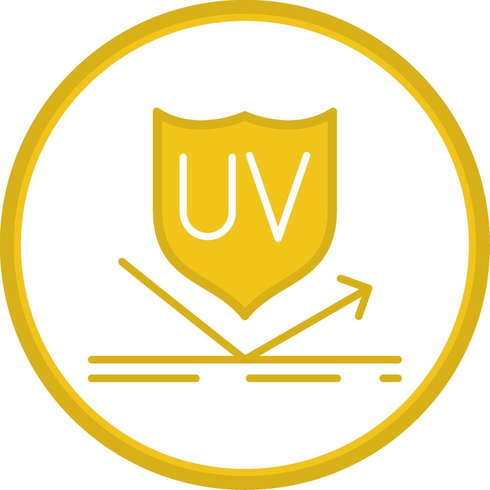UV Protection Flat Circle Icon vector