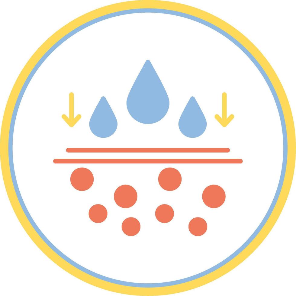 Moisturiser Flat Circle Icon vector