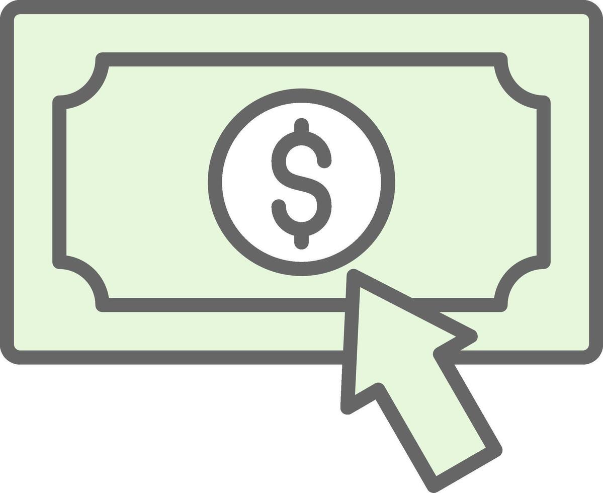 Pay Per Click Fillay Icon Design vector
