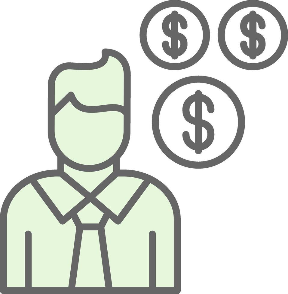 Sales Manager Fillay Icon Design vector
