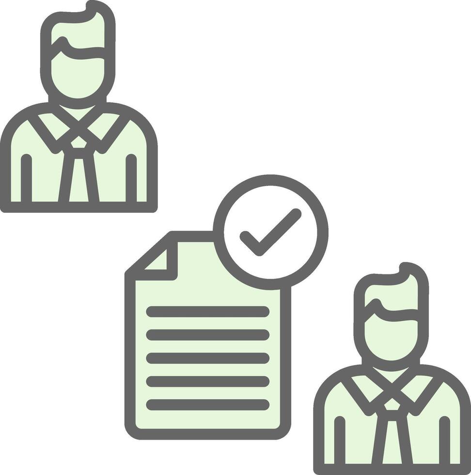 Conclusion Of Contract Fillay Icon Design vector