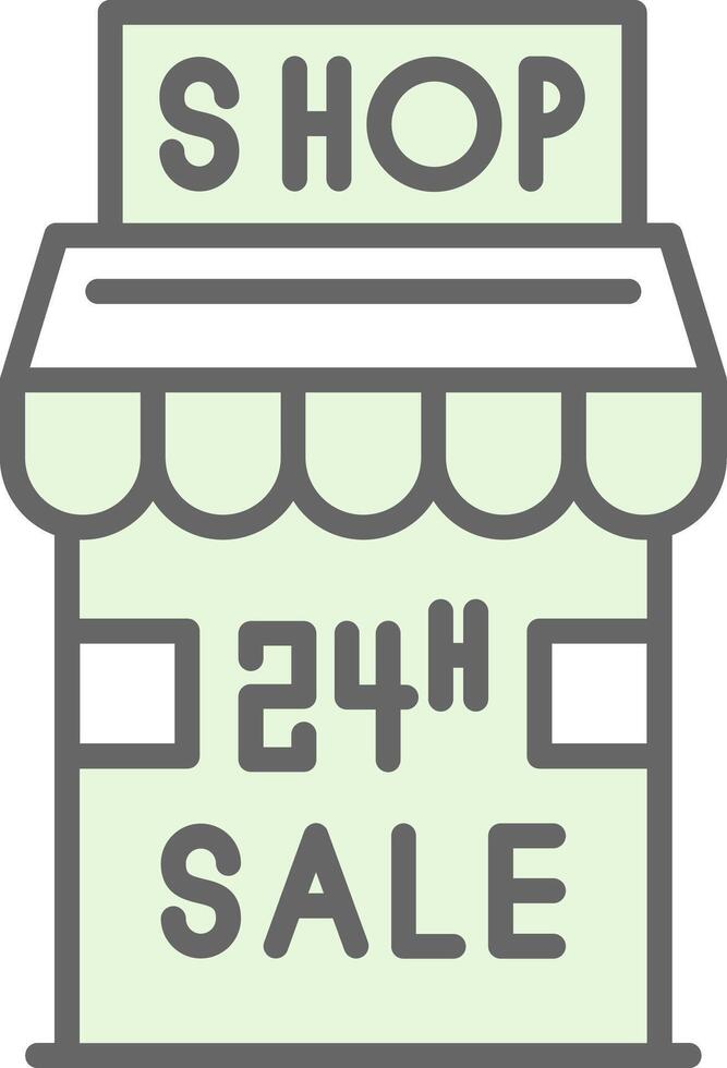 24 Hour Sale Fillay Icon Design vector