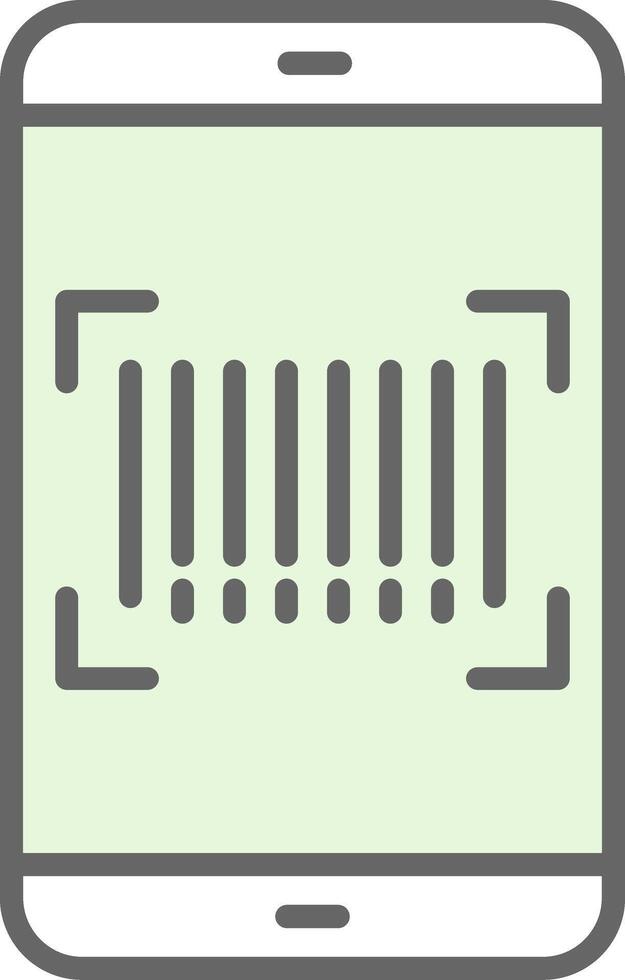Barcode Scan Fillay Icon Design vector