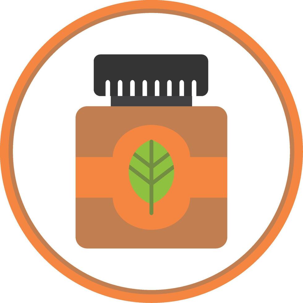 Essential Oil Flat Circle Icon vector
