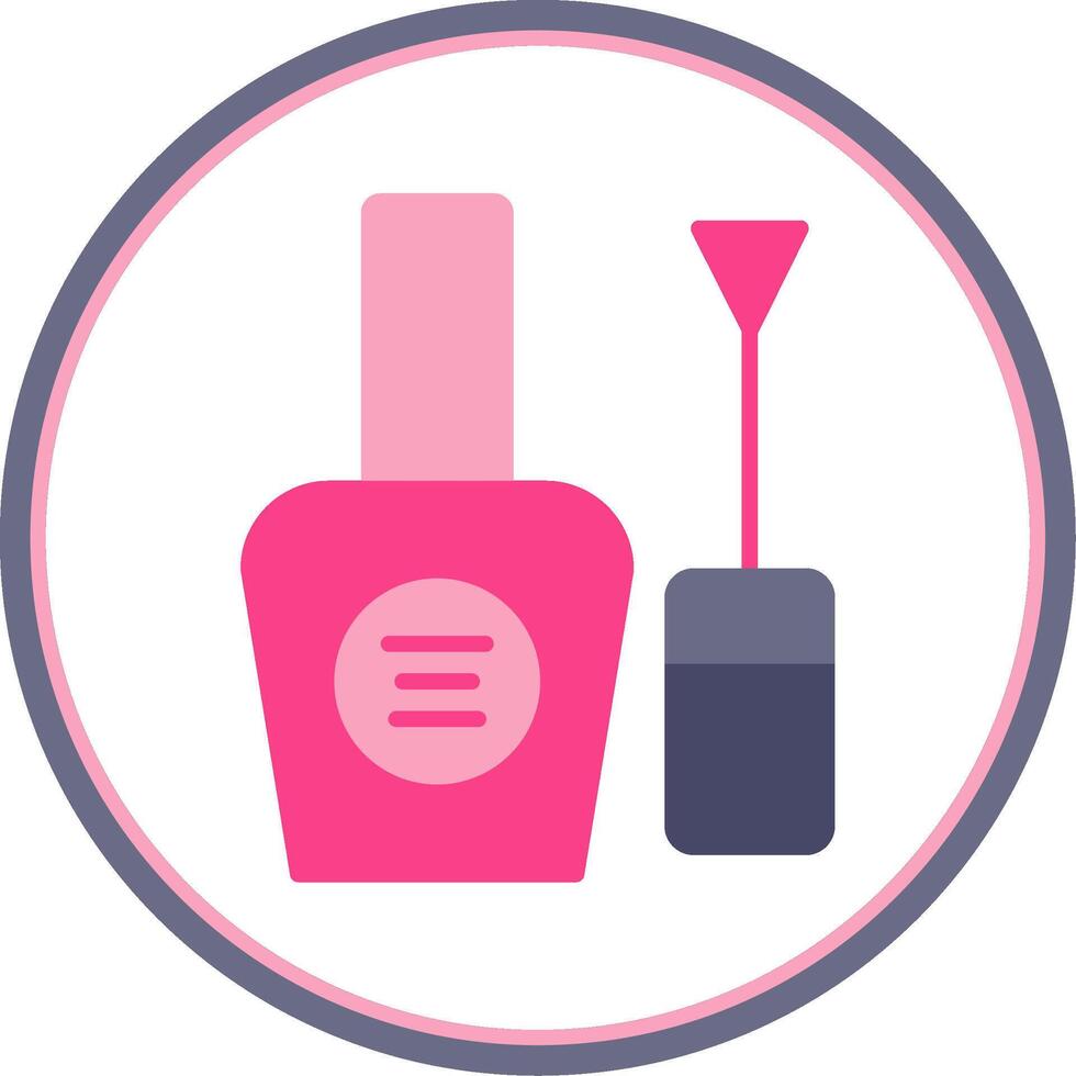 Nail Flat Circle Icon vector