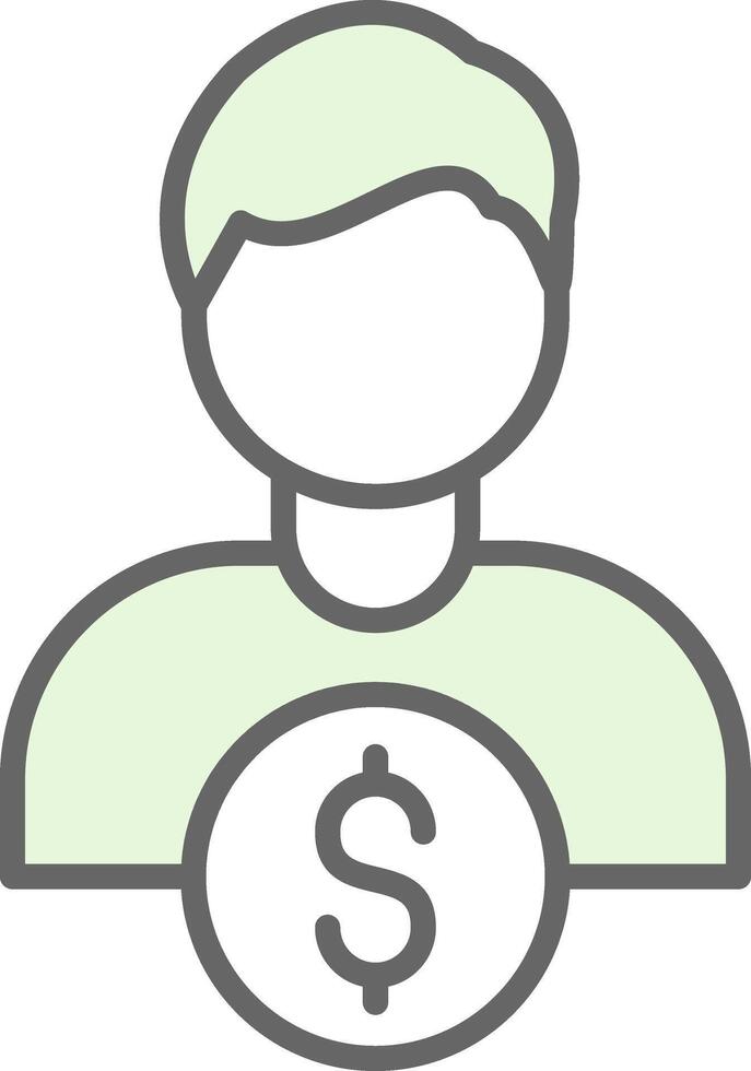 Business User Fillay Icon Design vector