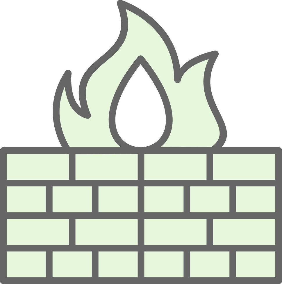 Firewall Fillay Icon Design vector