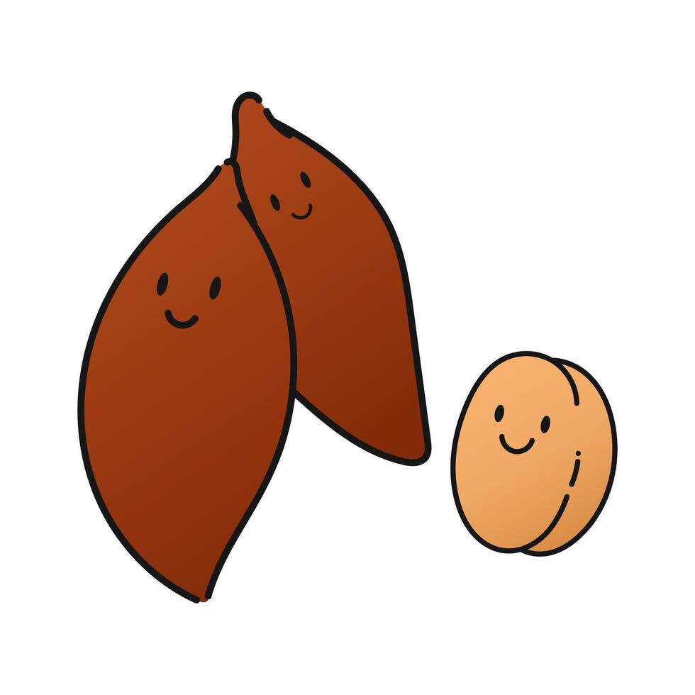 Salak fruit. Salak cartoon. Salak on white background. for poster, banner, web, icon, mascot, background. Hand drawn. Healthy fruit food. illustration vector