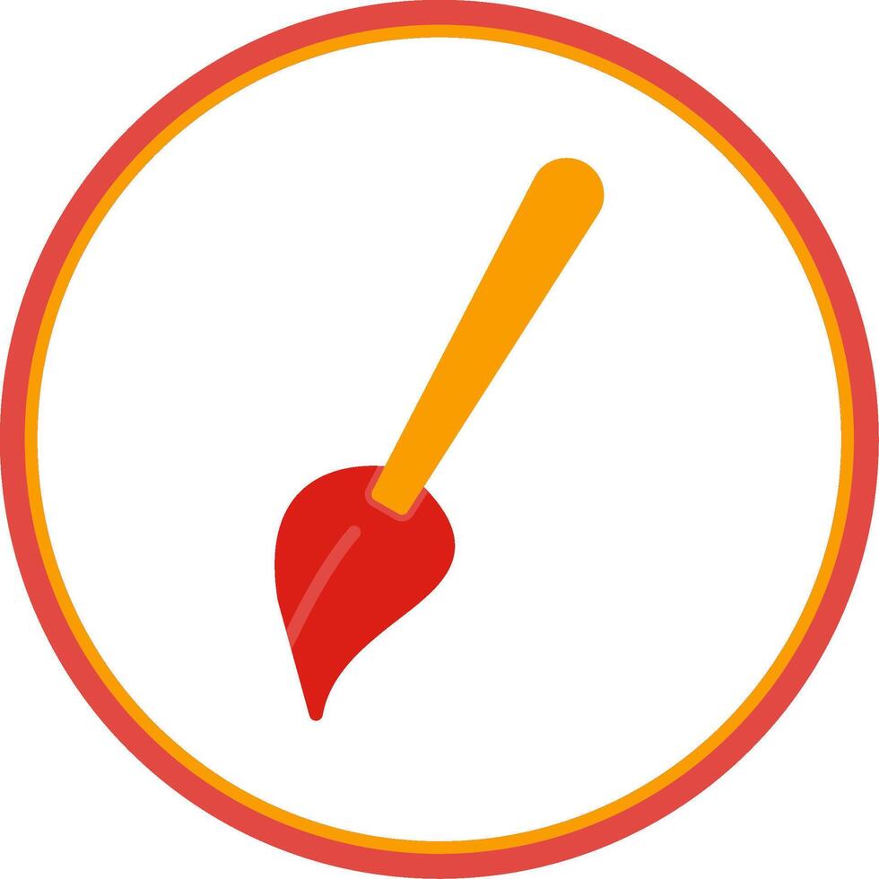 Brush Flat Circle Icon vector