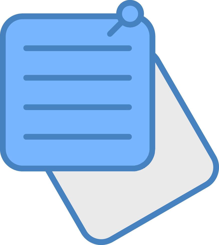 Pinned Line Filled Blue Icon vector