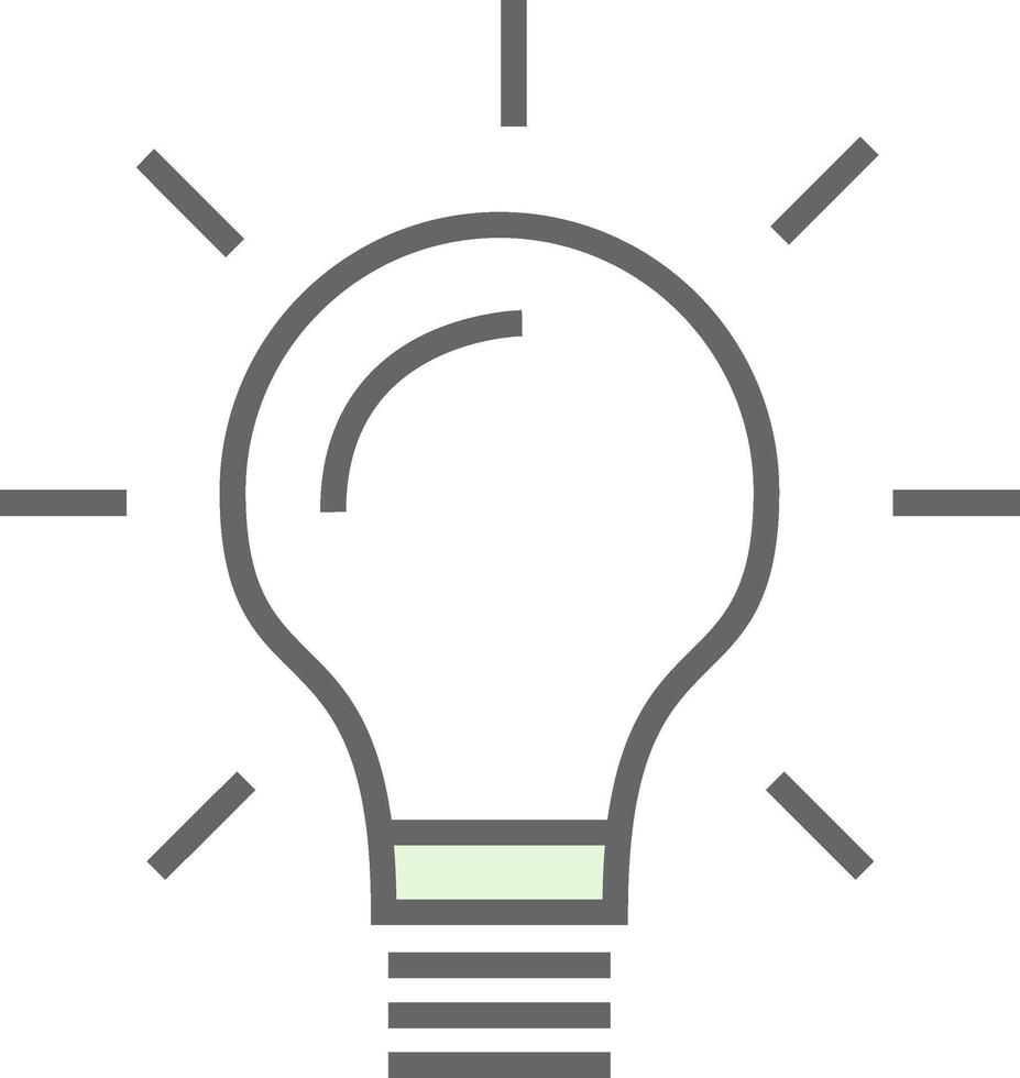Idea Bulb Fillay Icon Design vector