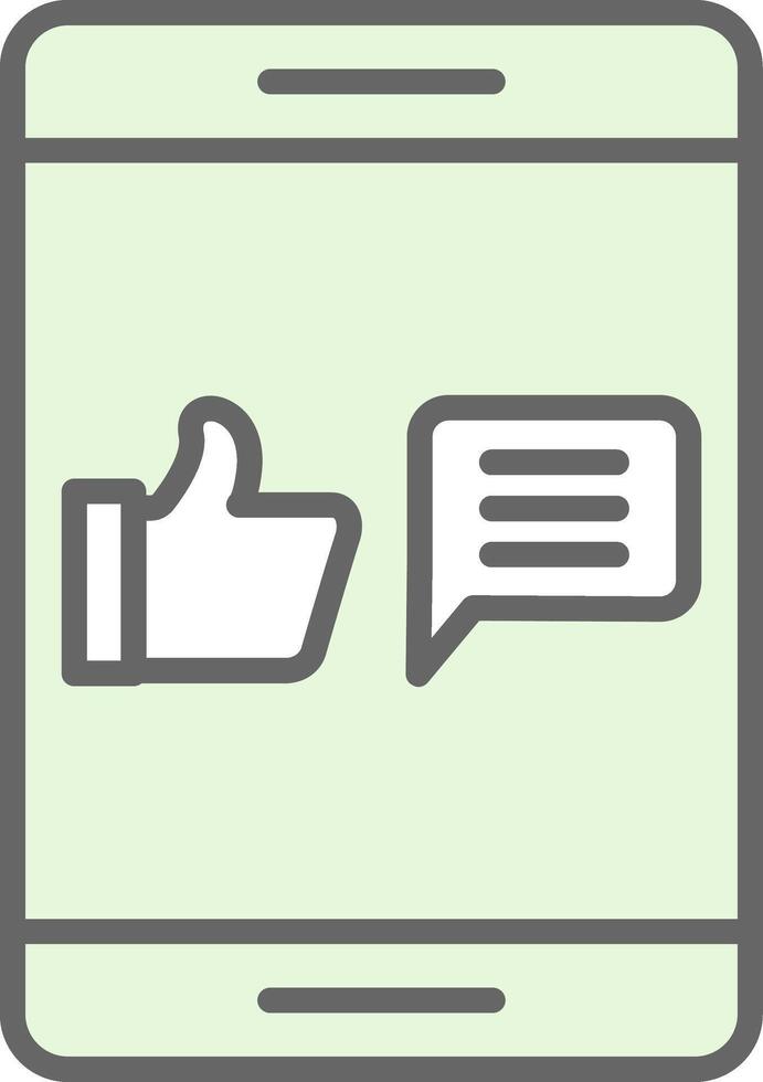 Feedback Fillay Icon Design vector