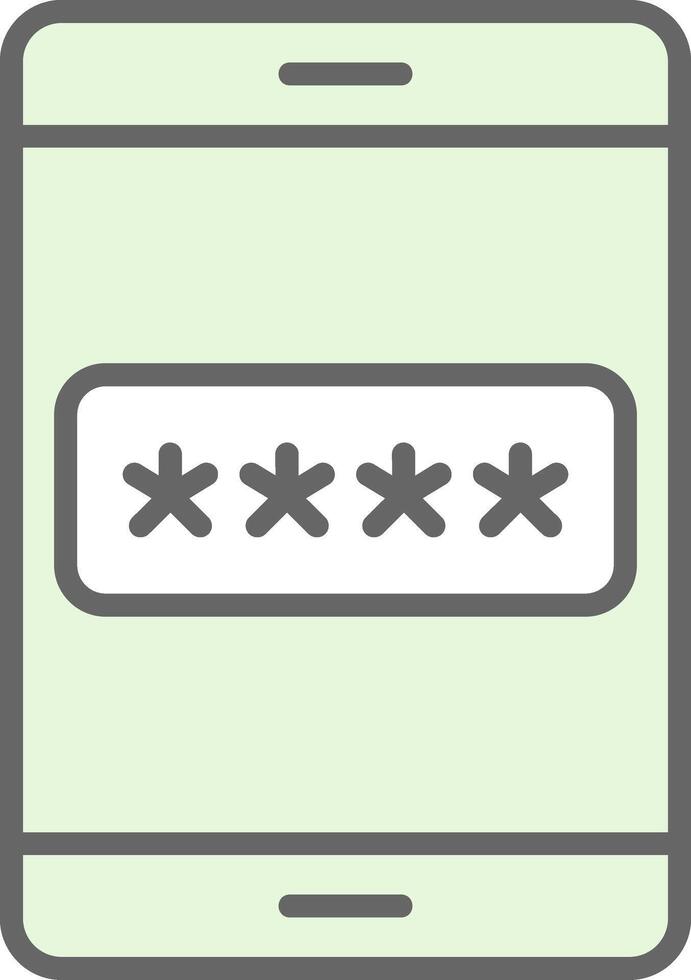 Password Fillay Icon Design vector