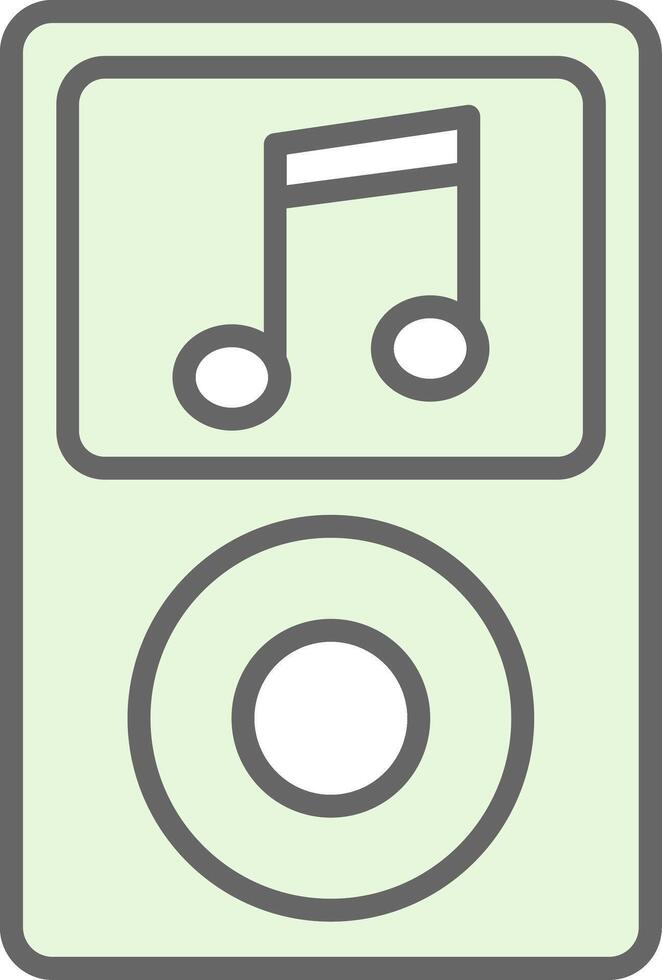 Music Player Fillay Icon Design vector