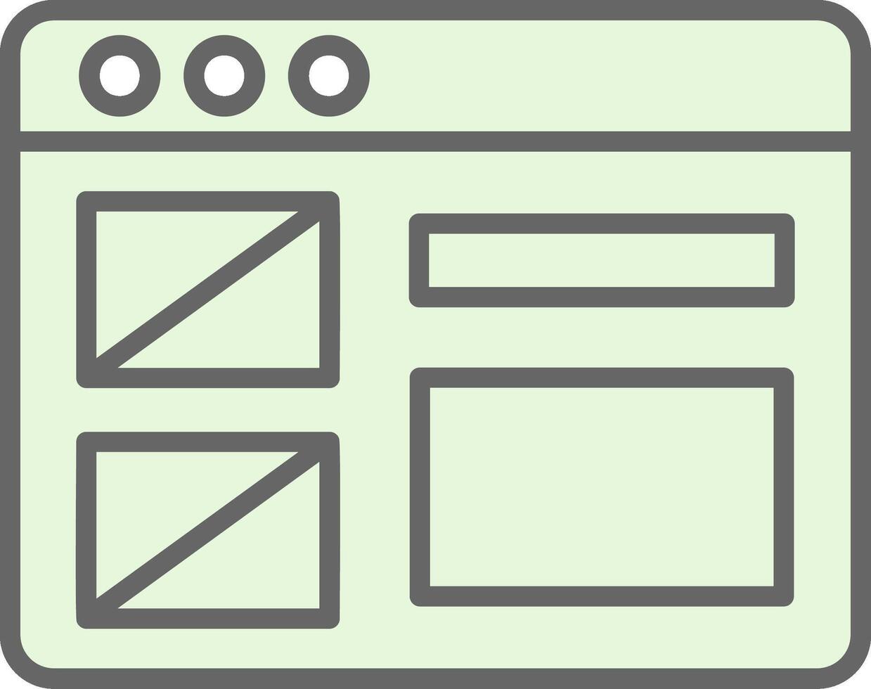 Wireframe Fillay Icon Design vector