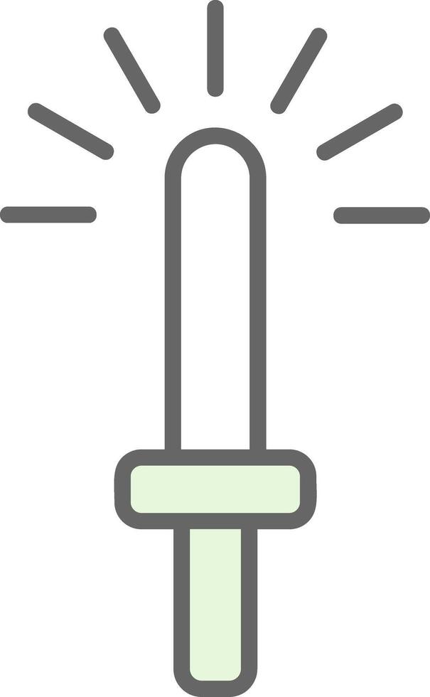 Light Stick Fillay Icon Design vector