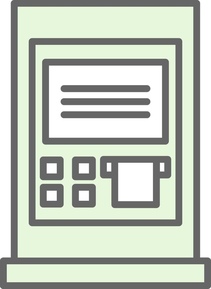 Atm Fillay Icon Design vector