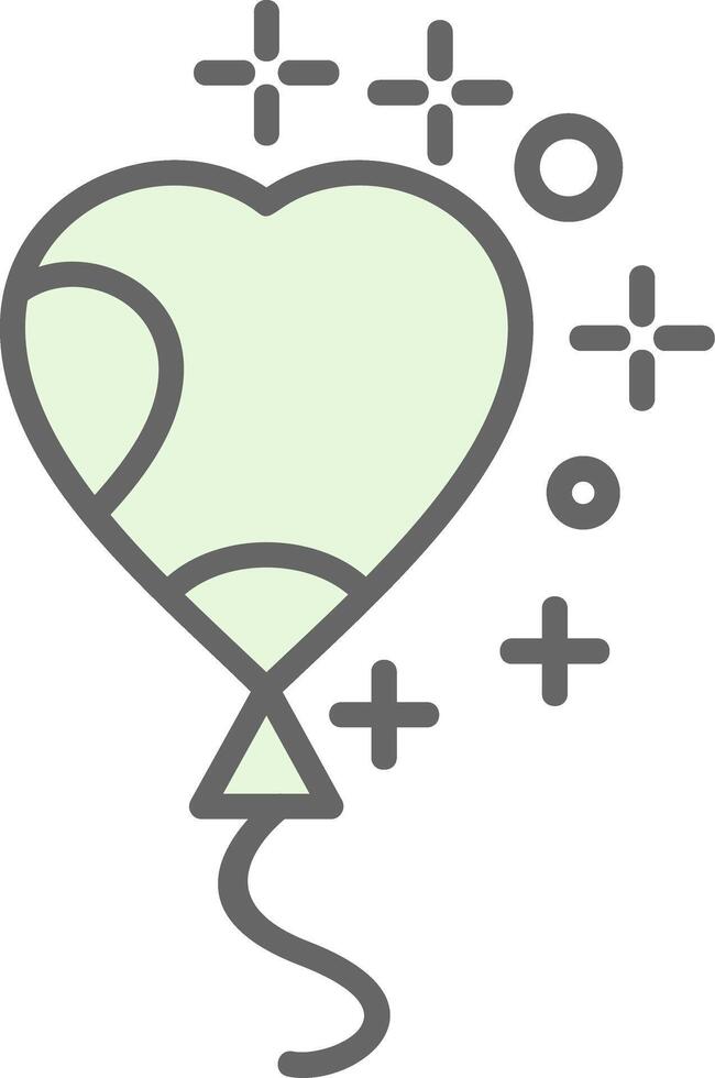 Balloon Fillay Icon Design vector