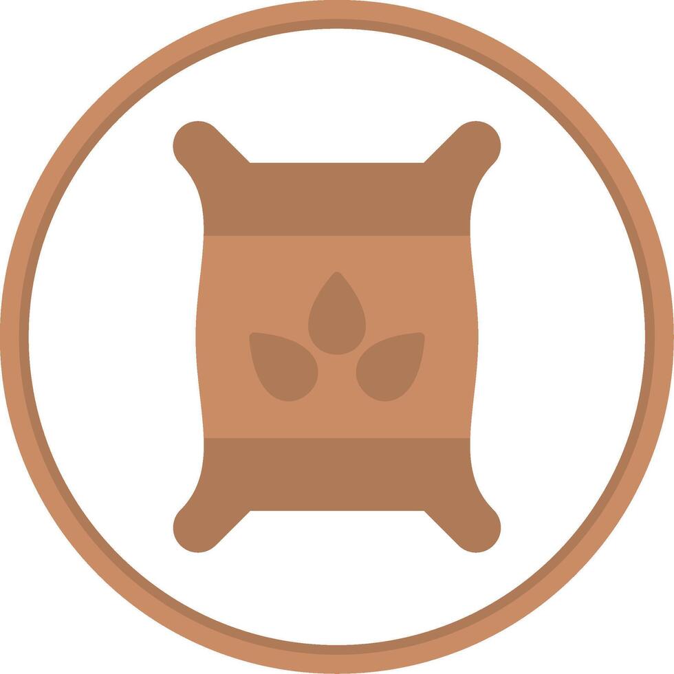 Seed Bag Flat Circle Icon vector