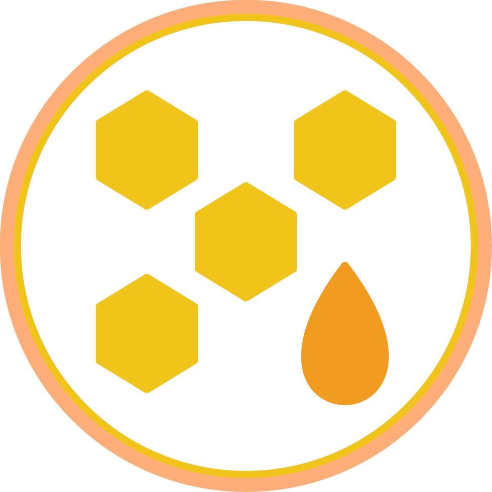 Honey Flat Circle Icon vector