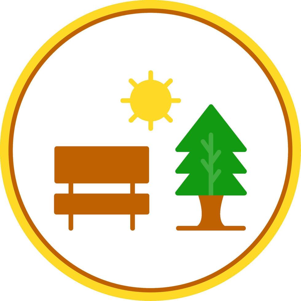 Park Flat Circle Icon vector