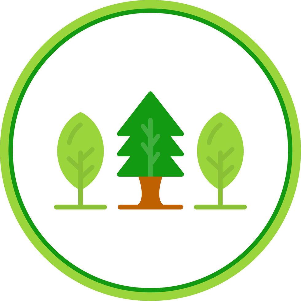 Forest Flat Circle Icon vector