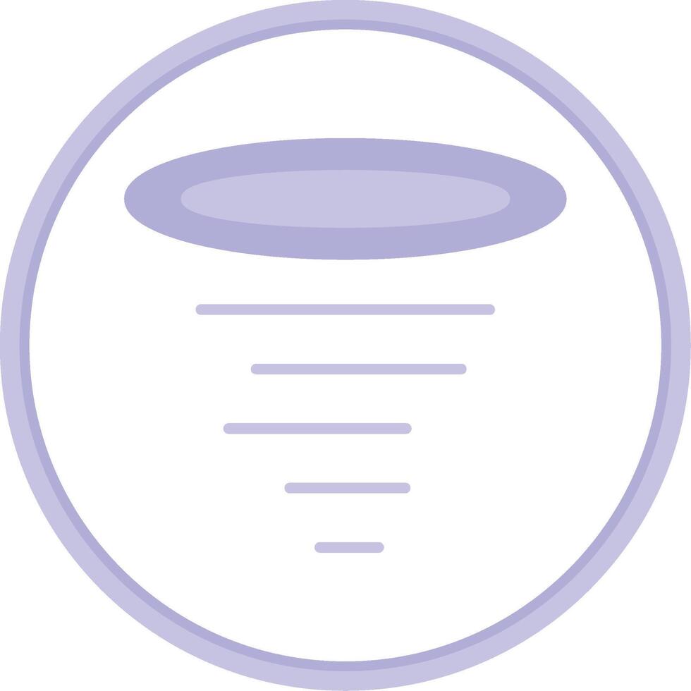 Tornado Flat Circle Icon vector
